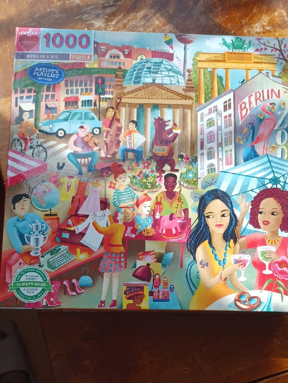 1000-Piece 'Berlin Life' Jigsaw Puzzle - Colorful Illustrated Scene